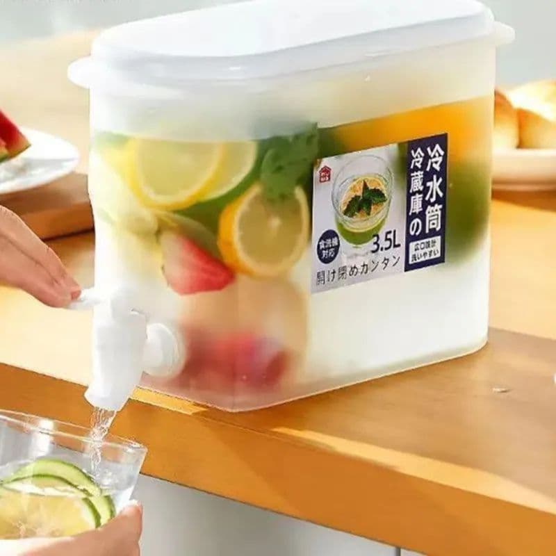 3.5L Cold Water and Juice Dispenser with Push Tap