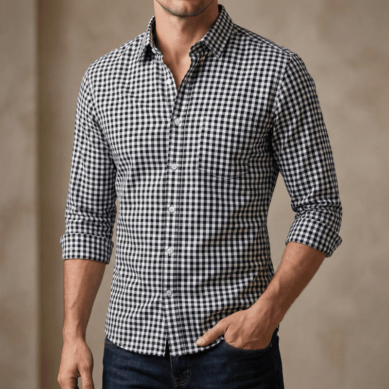 Mens long sleeve Grameen check shirt