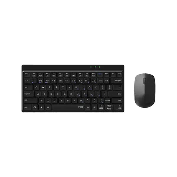 Rapoo 8000GT Multi-Mode Wireless Keyboard & Mouse Combo – Black