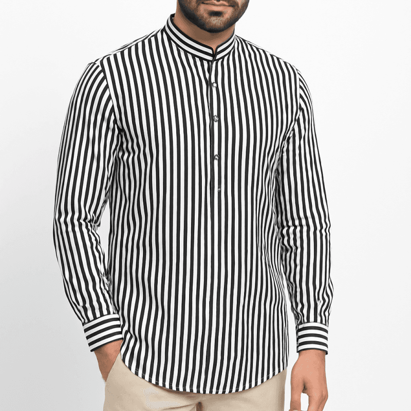 Premium Long Sleeve Striped Katua for Men