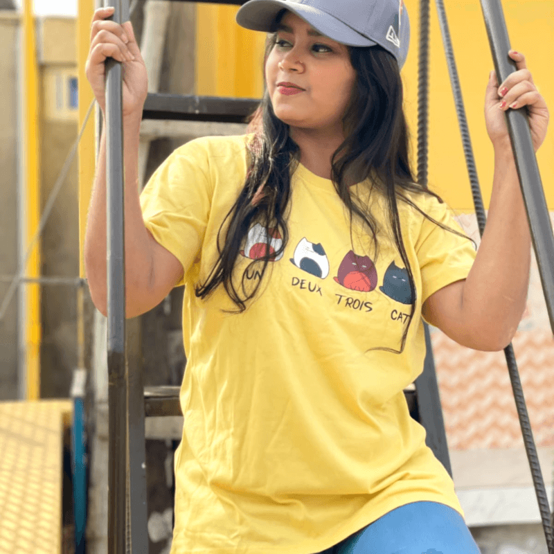 DTF Printed ladies  T shirt | Half Sleeve Plain | Regular Fit Ladies T Shirt for Women & Girls |