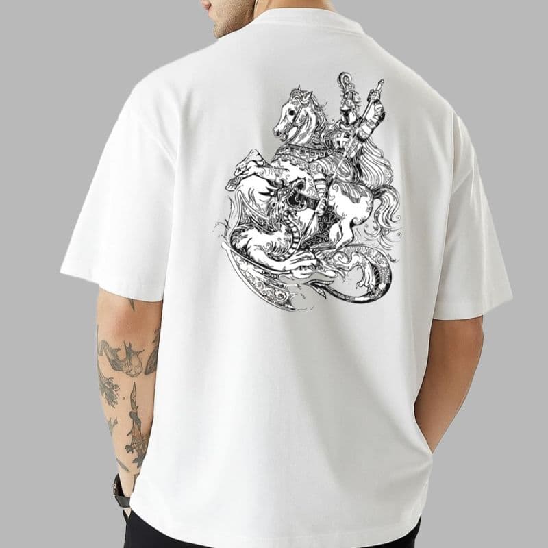 Men's Stylish Premium Drop Shoulder - White