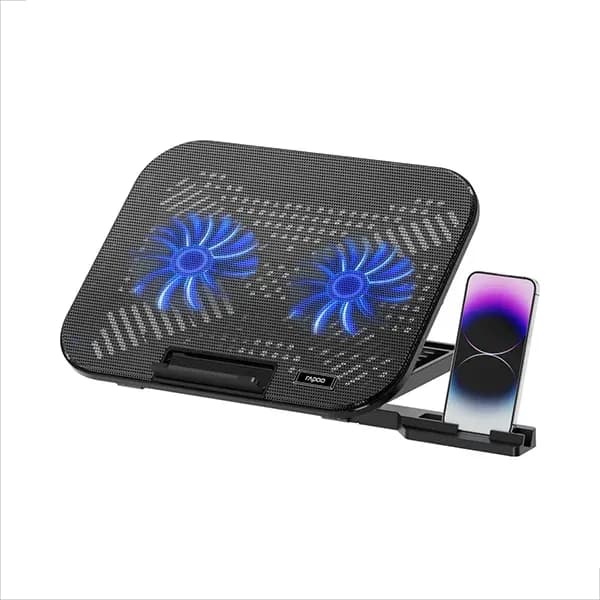 Rapoo CF200 High-Efficiency Laptop Cooling Pad – Black