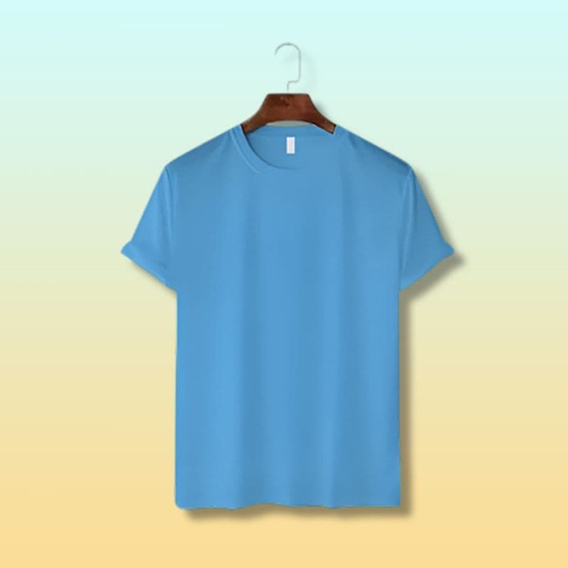 Men's Premium Solid T-Shirt- Sky