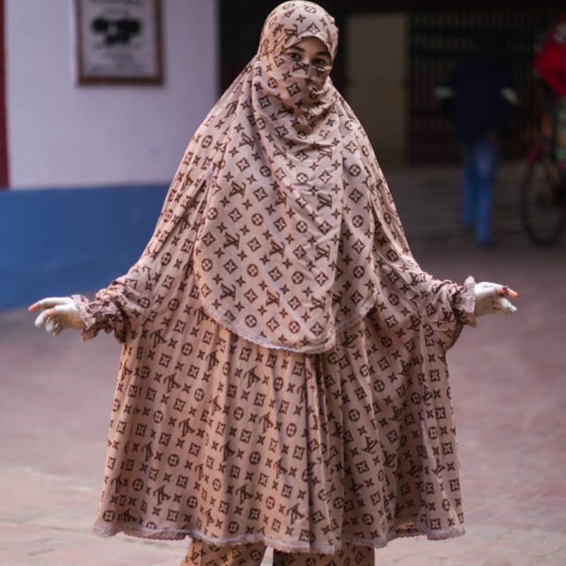 Elegant Palazzo long Khimar Set