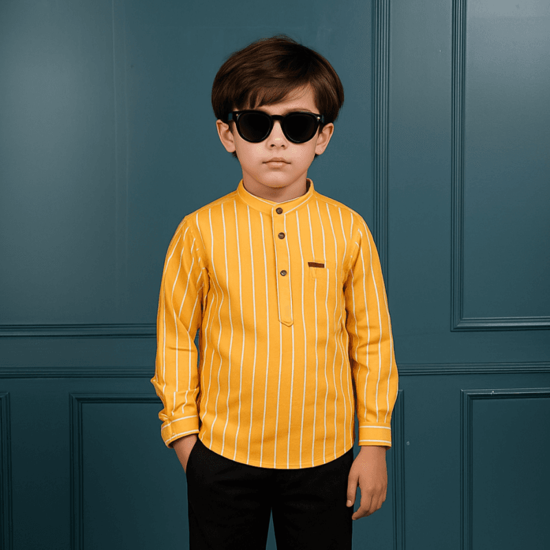 Boys' Premium Striped Cotton Katua