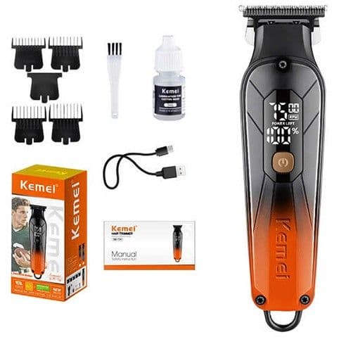 Kemei Km-1741 1200mAh Excellent Lithium Battery Hair Shaver Splicing Color Design Brand Hair Clipper Shop Online Brand Trimmers