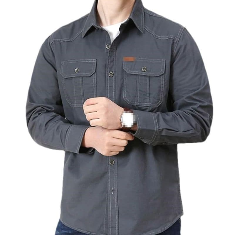 Full sleeves double pocket panel Shirt